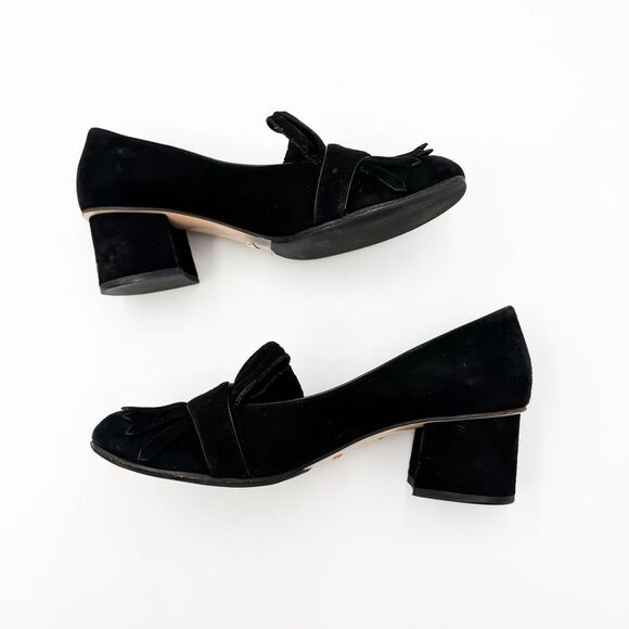 Gucci GG Marmont Loafers Pumps Kiltie Fringe Block Mid Heel Size EU 38.5 US 8.5 - Picture 5 of 11